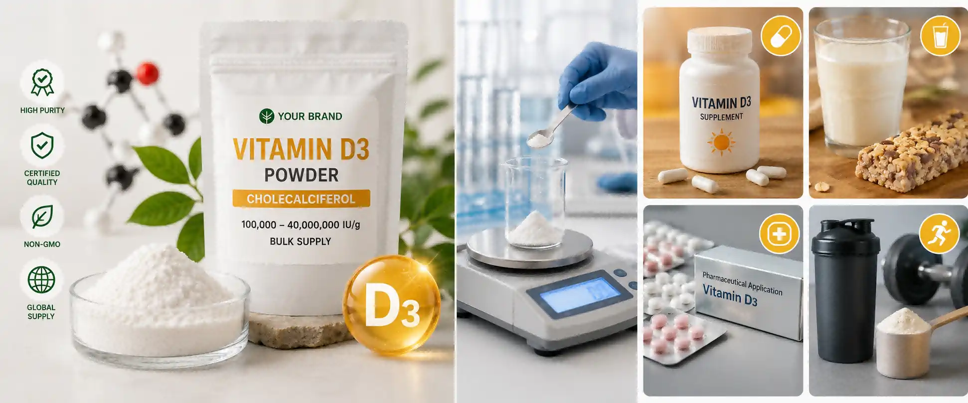 Vitamin D3 powder bulk Vitamin D3 powder bulk