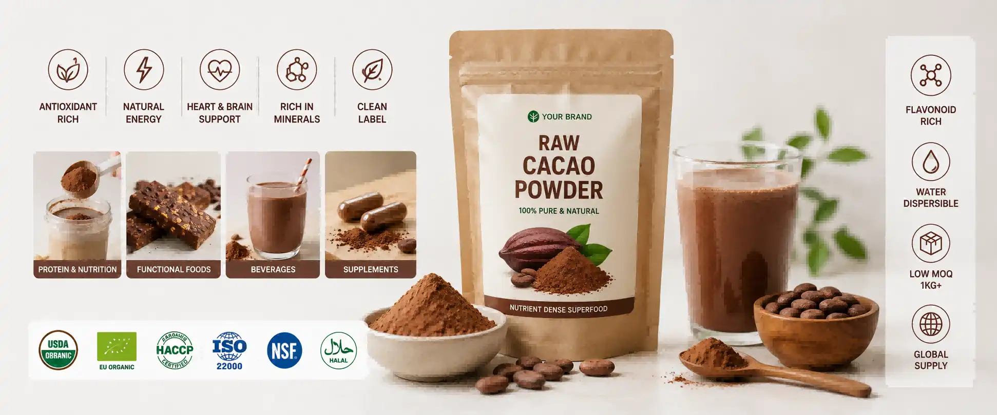 Pure raw cacao powder Pure raw cacao powder