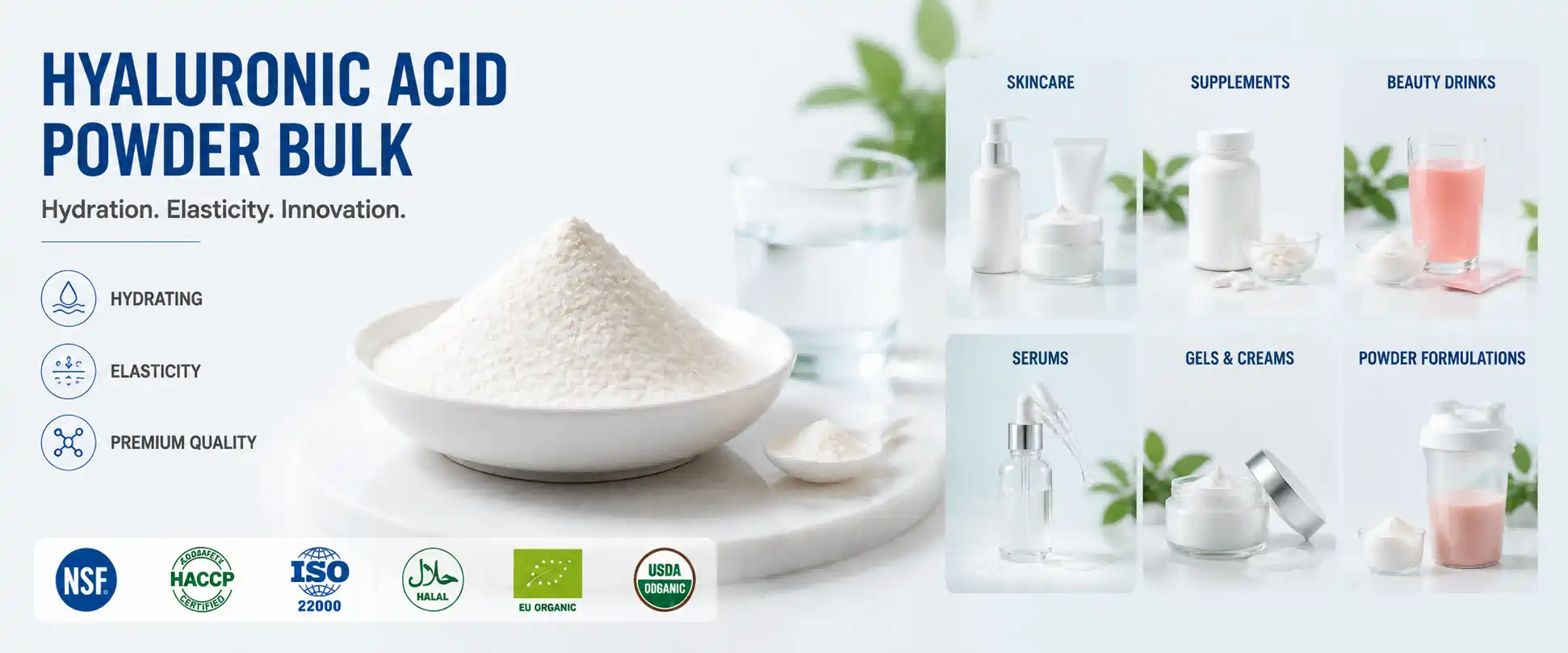 Hyaluronic acid powder bulk Hyaluronic acid powder bulk