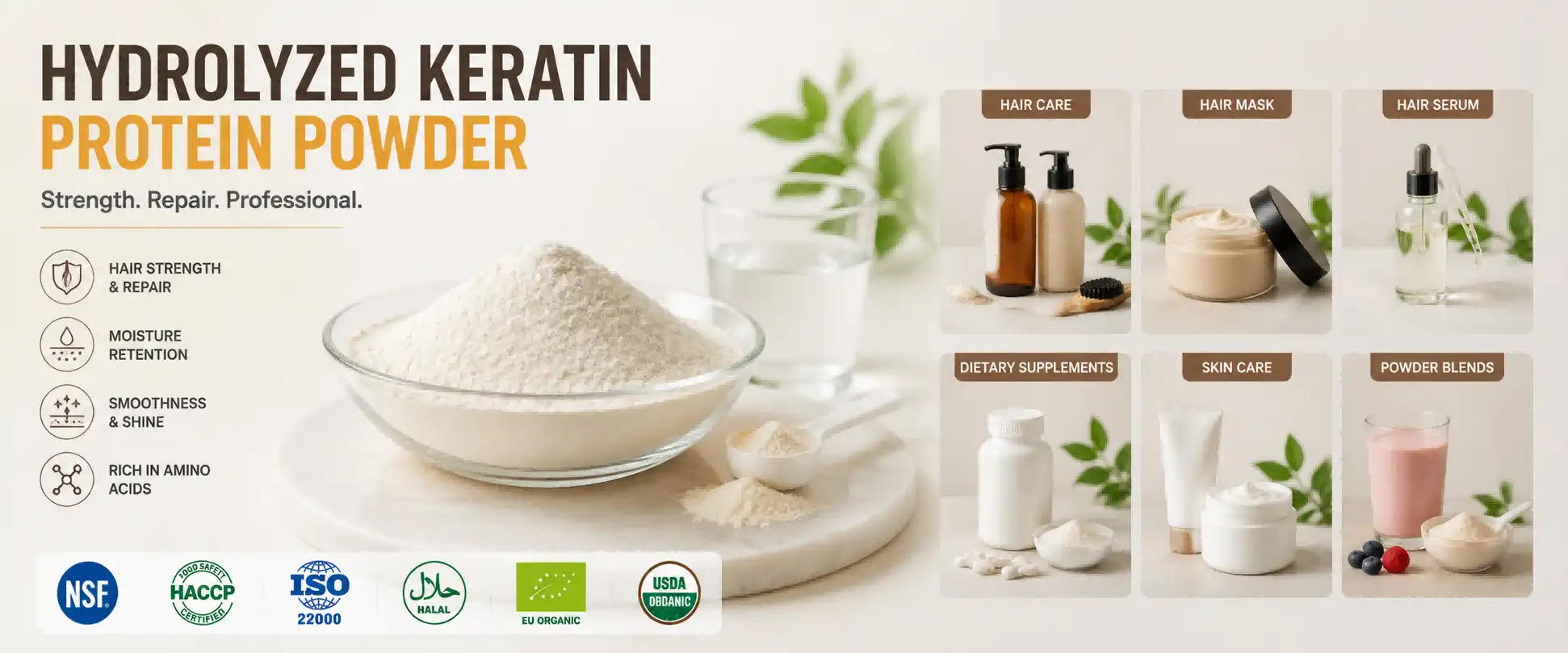 Hydrolyzed Keratin Protein Powder