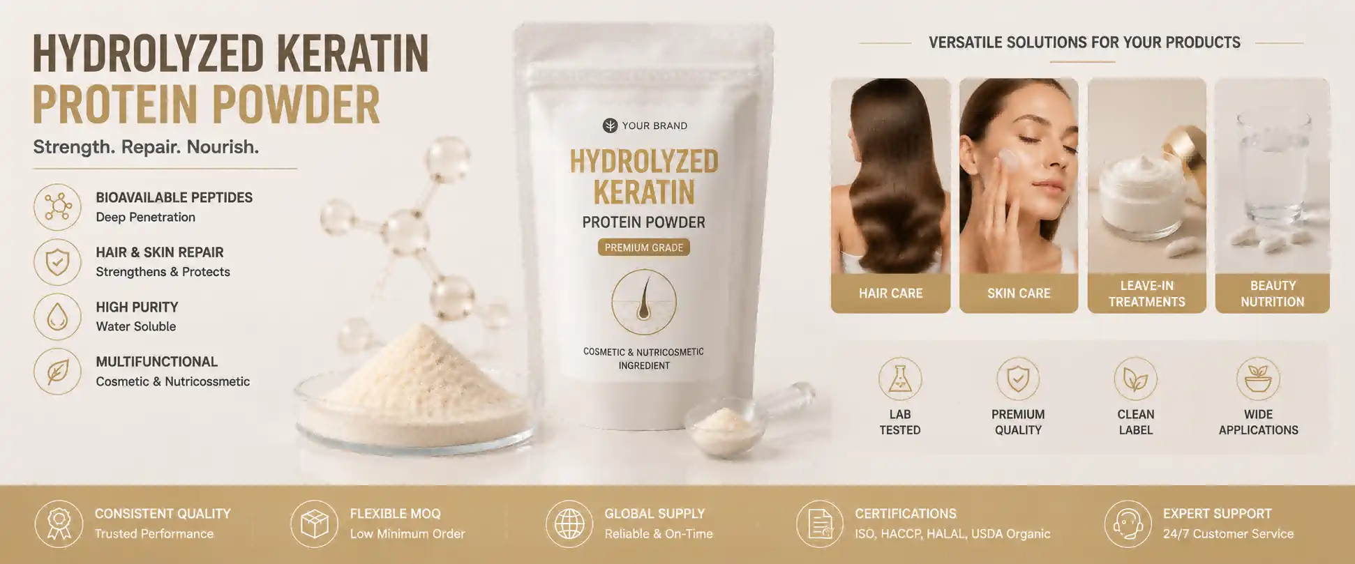 Hydrolyzed Keratin Protein Powder Hydrolyzed Keratin Protein Powder